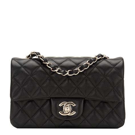 chanel mini rectangle dimensions|Mini classic handbag, Lambskin & gold.